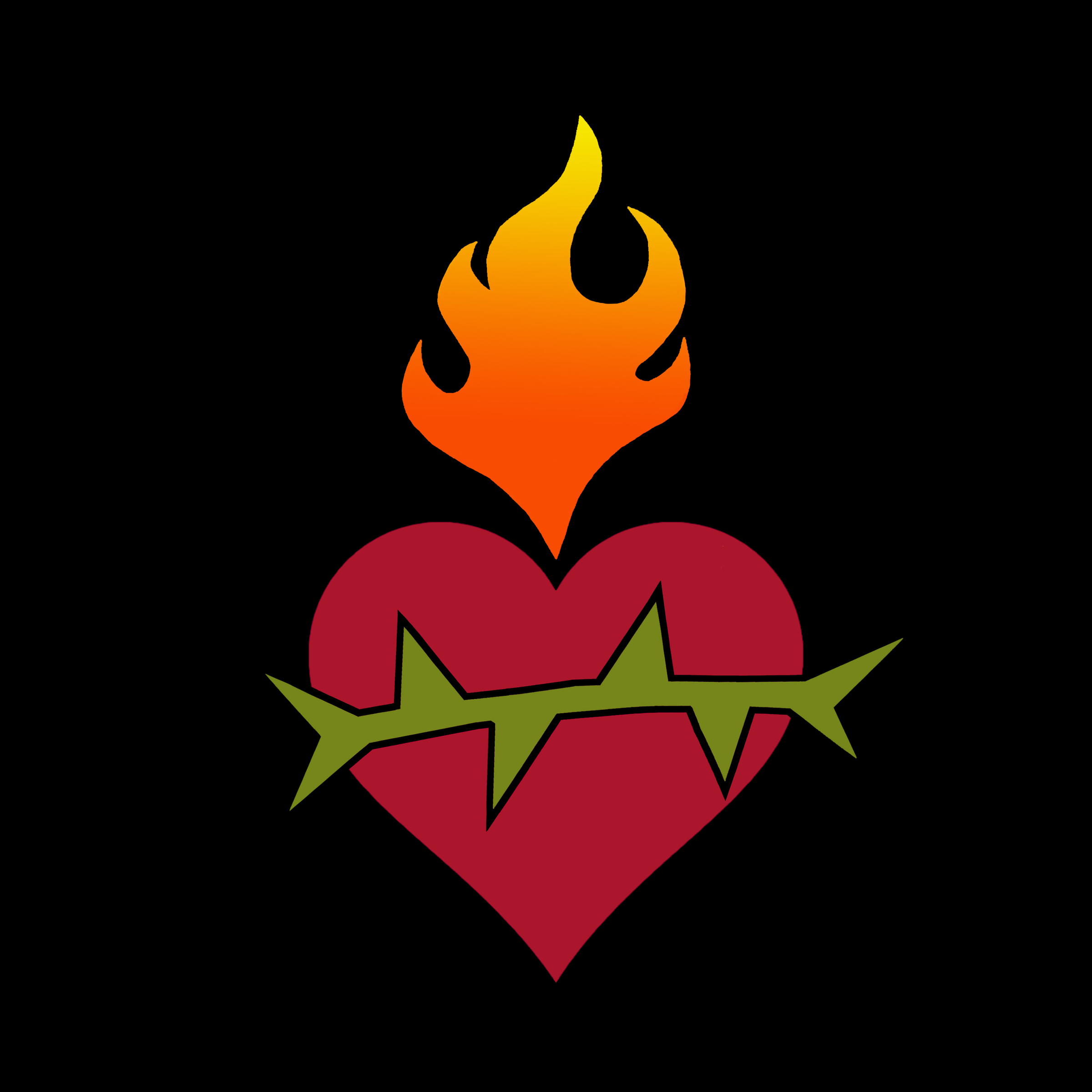 Flaming Heart Card